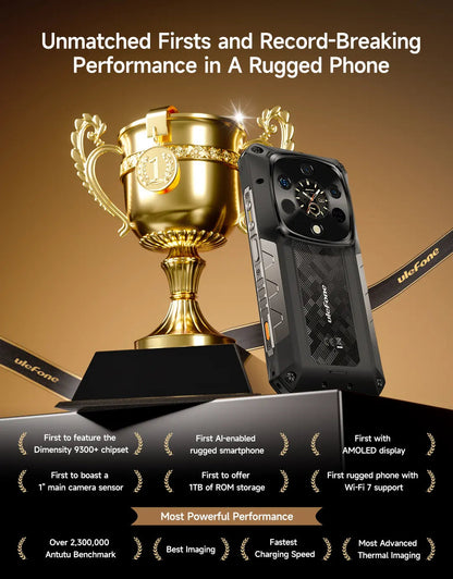 Ulefone Armor 28 Ultra Thermal Version 5G | 16GB/1TB 6.67" 120Hz AMOLED 10600mAh 25Hz熱感 夜視 1.04"背屏 Widevine L1 WiFi7 USB3.2 快門鍵 AI工具 三防手機 Rugged Phone